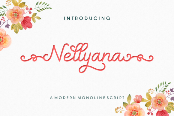 Nellyana Script: A Modern Monoline Font for Creative Brands